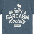 thumbnail image 3 of Peanuts - Snoopy Sarcasm Society - Toddler & Youth Short Sleeve Graphic T-Shirt, 3 of 6