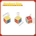 16Pcs Colorful Dice Charms Alloy Enamel Cube Square Dice charms 3D Dice