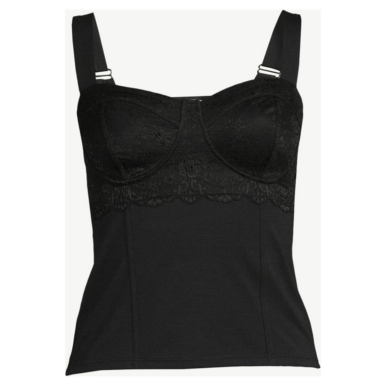 Sofia Jeans by Sofia Vergara Plus Size Bustier Top with Lace Detail 