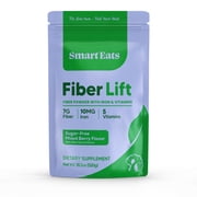 Smart Eats - Fiber Lift | Psyllium Husk Powder | Gentle Iron | Vitamins D, C, B12, Folate, Biotin | Support Digestion, Energy, Immunity, Blood | Mixed Berry Flavor | Sugar-Free | 30 Scoops