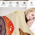 thumbnail image 3 of Vintage Mushroom Blanket, Mushroom Gifts for Women Boys Girls Soft Cozy Fleece Flannel Mushroom Throw Blanket All-Season for Sofa Couch Cottagecore Room Decor Mushroom Blankets 60"x50", 3 of 6