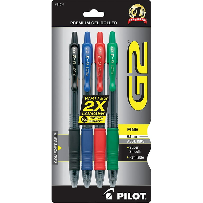 Pilot Inspiration Collection G2 Gel Pens Fine Point 0.7 mm Clear