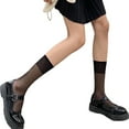 thumbnail image 2 of Womens Lace Knee High Socks Girls Lolita Knee Highs Sexy Socks Black White Mesh Fishnet Stockings, 2 of 3