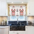 thumbnail image 5 of Yayeee Kitchen Curtains Tier Pair Light Filtering 27"x36" Rod Pocket Short Cafe Window Panel, Beige Christmas Santa, 5 of 7