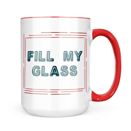 

Neonblond Fill My Glass Blue Green water like Glass Mug gift for Coffee Tea lovers