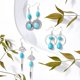 thumbnail image 5 of Kit para hacer aretes con 10 pares de cuentas turquesas, 8 formas, dijes, plumas, corazones y ganchos para aretes., 5 of 9