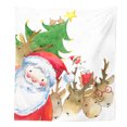 thumbnail image 1 of Tapiz de pared navideño con forma de alce de Papá Noel, 150 x 100 cm, microtela, 1 of 3