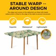 thumbnail image 4 of Spring White Daisy Table Cloths for 5 Foot Rectangle Tables, Flowers Green Leaves Retro Botanical Patio Waterproof Elastic Fitted Tablecloths, Washable Rectangular Table Cover for Camping, 4 of 8
