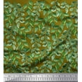 thumbnail image 1 of Soimoi Crepe Silk Fabric Leaves Panel Print Sewing Fabric Yard 42 Inch Wide, 1 of 3