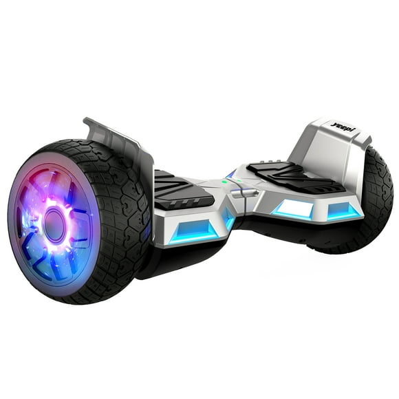 Hoverboard Patineta Eléctrica Todo Terreno Yoopi Wheels TT02 Bocina Bluetooth Plateado