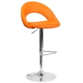 thumbnail image 5 of Flash Furniture Contemporary White Vinyl Rounded Back Adjustable Height Barstool with Chrome Base [CH-132491-WH-GG], 5 of 8