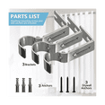 thumbnail image 5 of Silver Curtain Rod Brackets for Wall,Heavy Duty Curtain Rod Holders for 1 Inch Rod with Installation Screws(3PCS), 5 of 5