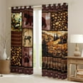 thumbnail image 2 of Feelyou Farmhouse Reindeer Moose Curtains Pack of 2 (42x84 Each), Western Lodge Cabin Curtains Blackout, Brown Plaid Checkered Bedroom Curtains, Curtains and Drapes Home Decor, 2 of 6