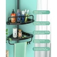 thumbnail image 3 of 4 Layer Corner Shower Caddy, Stainless Steel Tension Pole Organizer, Rustproof Adjustable Shelf, 3 of 5