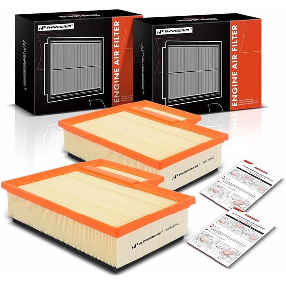 A-Premium 2-PC Engine Air Filter Compatible with Ford Transit-150, Transit-250, Transit-350, Transit-350 HD, 2015-2023, V6 3.5L