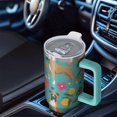 thumbnail image 6 of OBREWU BoxerDog and Floral Tumbler with Handle and Lid,BoxerDog and Floral 40oz Double Wall Vacuum Insulated Tumbler,Cups Gift for Women and Men, 6 of 7