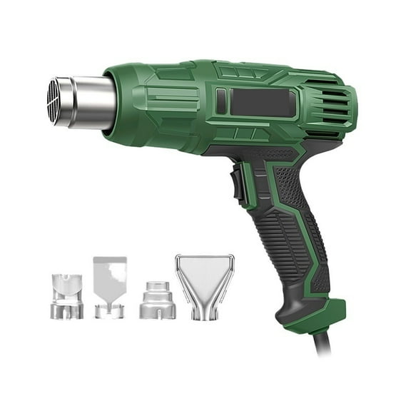 2000W Industrial Heat Gun Adjustable Temperature 60-600 with 4 Nozzles Dual Speed Hot Air Gun for Welding Shrink Wrapping ,Variable Temperature