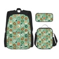 thumbnail image 1 of Bingfone Christmas Donuts for Backpack Lunch Bag Pencil Case Set, Large Capacity School Backpack Combination Three-piece Set, Unisex, 1 of 7
