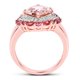 thumbnail image 2 of 14K Rose Gold Plated 3.11 Carat Genuine Morganite, Pink Tourmaline & White Topaz .925 Sterling Silver Ring QJ Model, 2 of 3