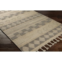 Hauteloom Ardee Jute Living Room, Bedroom Area Rug - Bohemian, Transitional - Tan, Gray - 2' x 3'