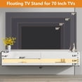 thumbnail image 5 of Floating TV Stand for 70 inch TVs, 60in Long Wall-mounted Entertainment Center for Living Room, Modern White TV Stands with High Gloss Finish and LED Lights, TV Cabinet Media Consloe, White, 5 of 8