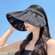 thumbnail image 3 of Xiao Hua Visera para mujer con protección UV mejorada, sombrero para el sol plegable para mujer, este sombrero de concha se puede usar como diadema (rosa), 3 of 4