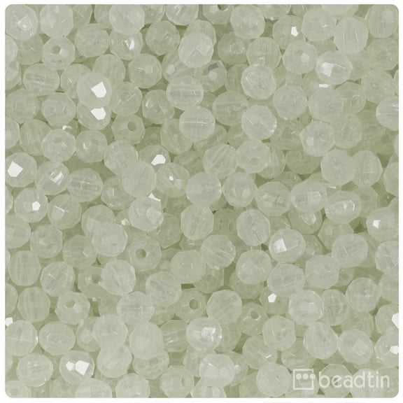 BeadTin Night Glow-in-the-Dark 6mm Faceted Round Craft Beads (600pcs)
