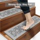 thumbnail image 3 of Alfombra OJIA 15 piezas antideslizantes para escalones 76 x 20 cm, gris, 3 of 8