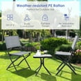 thumbnail image 6 of Patiojoy Set of 4 Patio PE Rattan Folding Chairs Dining Chairs with Anti-rust Frame for Garden Backyard, 6 of 8