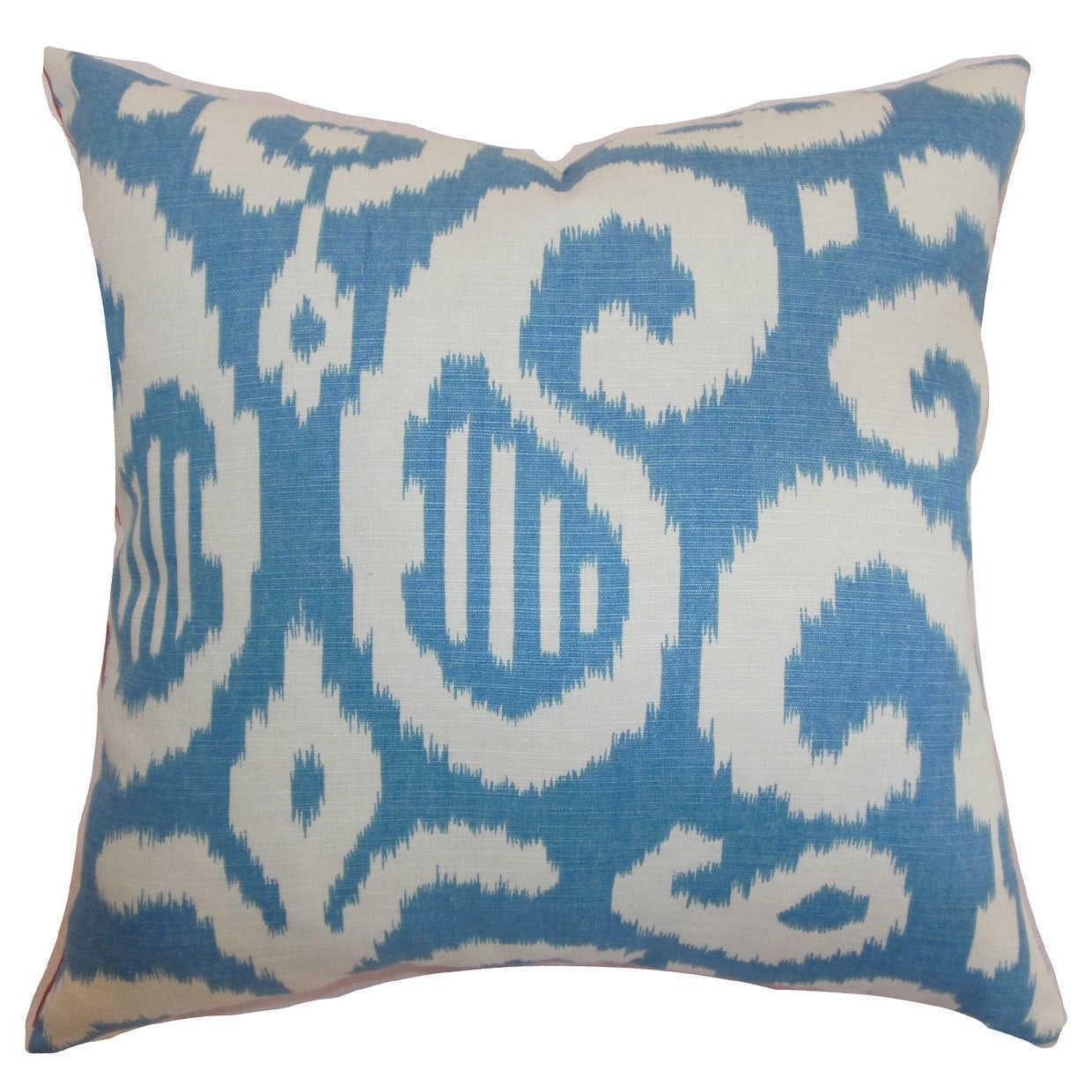 Ikat Floor Pillow Blue Traditional Cotton One Reversible Ikat Floor Pillow Blue Traditional Cotton One Reversible