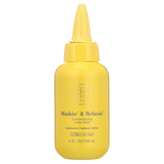 TPH BY TARAJI Maskin & Relaxin Scalp Treatment Mask for Dry Itchy Scalp | Tea Tree, Retinol, Hyaluronic Acid, Aloe Vera, Kaolin Clay & Probiotics | Moisturize, Restore & Detox, 4 oz.