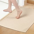thumbnail image 2 of REGALWOVEN Weaving Pattern Bathroom Rugs Non Slip Washable, Soft Absorbent Thick Bath Mat, Quick Dry Shower Mats Beige 24" x 36", 2 of 7