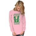 thumbnail image 3 of Retro Cartoon St Paddys Sassy Lassy Women's Long Sleeve T Shirt Brisco Brands L, 3 of 6