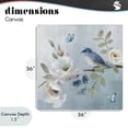 thumbnail image 4 of Stupell Industries Shabby Chic Pastel Blue Bird Blooms Canvas Art, 36 x 36, by Nan, 4 of 8