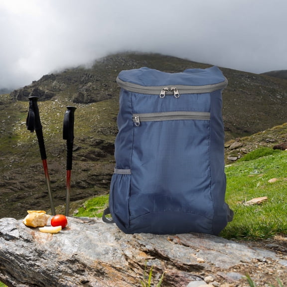 KONTONTY 30L Dark Lightweight Outdoor Backpack, Polyester Travel and Sports Storage Bag