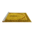 thumbnail image 2 of Ahgly Company Machine Washable Indoor Rectangle Medallion Yellow Traditional Area Rugs, 2' x 3', 2 of 4