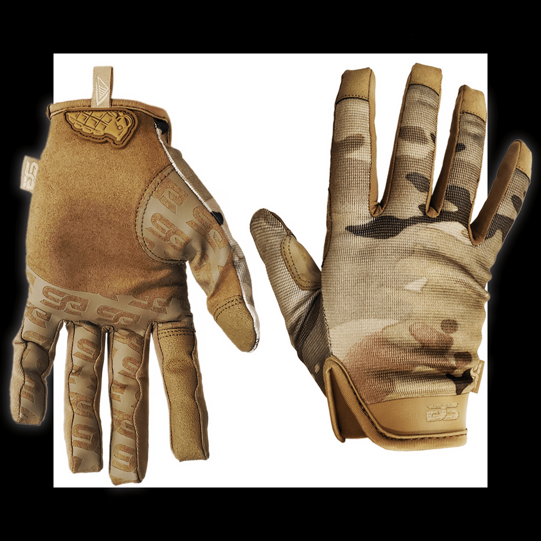 Glove Station The Impulse 2.0 Multicam Gloves - Synthetic Leather Palm, Protection Work Gloves for Men, Breathable Spandex Gloves for Motorcycle Gloves