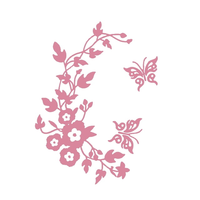 Bearachild Adhesivo de pared mariposas flor vid cómodo papel tapiz liso impermeable a prueba de decoloración baño póster vidrio dormitorio Decoración del hogar