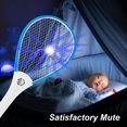 thumbnail image 3 of Mosquito Racket Bug Zapper Rechargeable Mosquito Fly Killer LED Light to Zap in The Dark For Outdoor and Indoor Use, 3 of 8