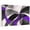 Purple, variant on Sweeping Arcs Canvas Wall Art, Abstract Black White Yellow Overlapping Ribbons Wooden‑Stretched Canvas Print Artwork, Home Wall Decor for Living Room Bedroom Office 10"Lx8"W