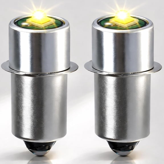HIBIBUD Flashlight Bulbs Replacement,3W 18V Led Flashlight Bulb Compatible with P704 P703 P700,Replaces 780287001,P13.5S Led Bulb,Work Light Flashlight Bulbs (2 Pack)