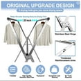 thumbnail image 5 of Premium Stainless Steel 94.5in Clothes Drying Racks, Foldable and Adjustable Laundry Drying Rack Clothing for Indoor Outdoor, with 20 Windproof Hooks, 5 of 6