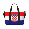 thumbnail image 2 of Women Men Croatian Flag Gym Duffel Bag Travel Carry On Weekender Overnight Tote Personal Item Bag, 2 of 6