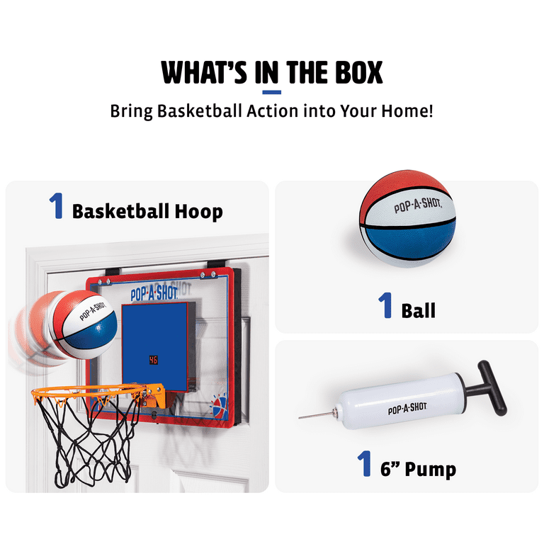 Mini Basketball Hoop for Door - 16 X 12 Inch Bedroom Basketball Hoop  Indoors Set
