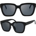 thumbnail image 2 of Fuzhong Lunettes de Soleil Carrées Rétro Surdimensionnées pour Femmes, 2 of 4
