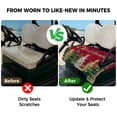 thumbnail image 4 of Golf Cart Seat Covers for 2 Seater,Red Christmas Tree Microfiber Cart Seat Towel Blanket,Green Yellow Gray Xmas Tree Snowflake Absorbent NonSlip Bench Seats Protector for Golf Course 51"x31", 4 of 9