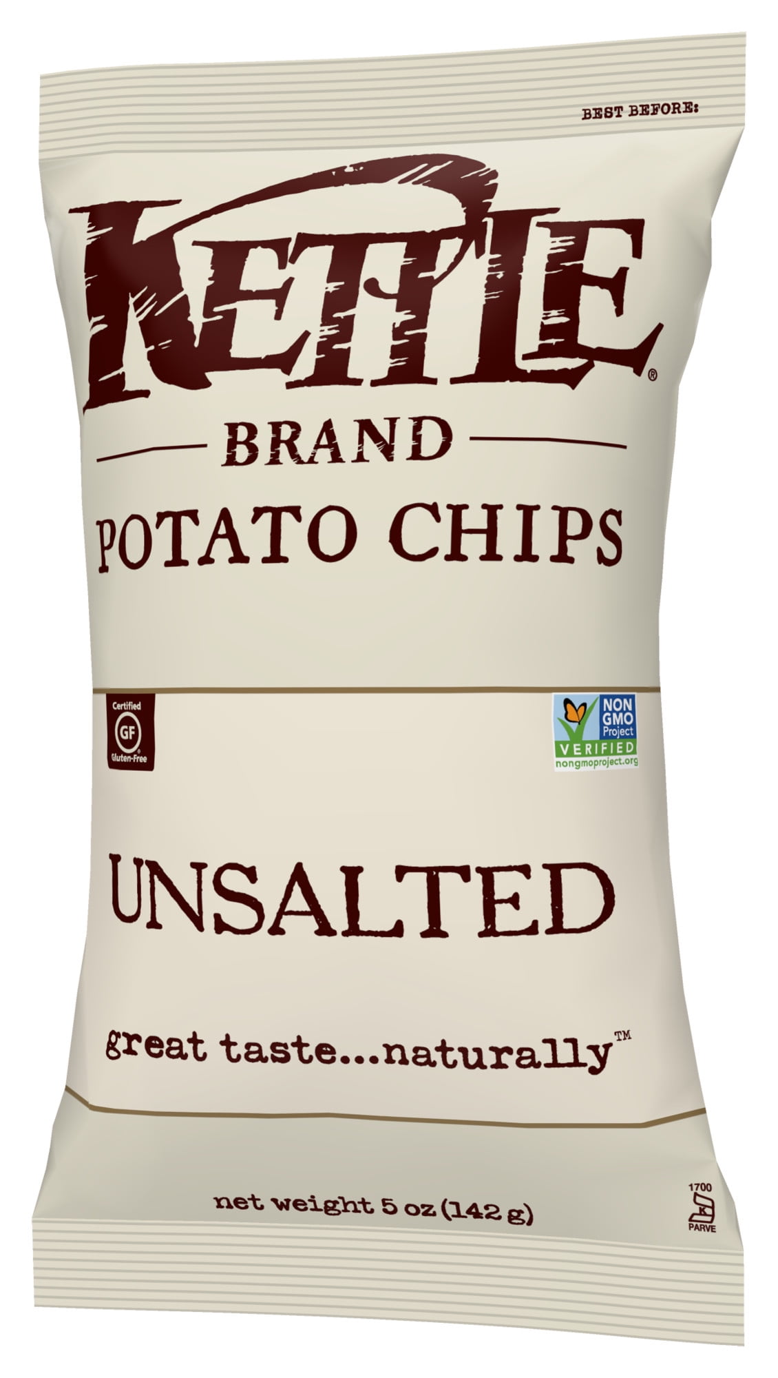 (15 Pack)Kettle Brand Potato Chips, Unsalted Kettle Chips, 5oz