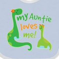 thumbnail image 4 of Inktastic My Auntie Loves Me Dinosaur Boys Baby Bib, 4 of 4