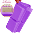 thumbnail image 2 of Silicone Soap Molds 6 Cavities DIY Handmade Soap Moulds - Cake Pan Molds for Baking, Biscuit Chocolate Mold, Silicone Soap Bar Mold for Homemade Craft,3pcs Pink Purple Blue, 2 of 8