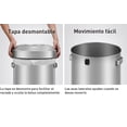 thumbnail image 5 of EKO - cubeta de basura redondo de acero inoxidable de 32 galones, cubeta de basura grande comercial con tapa desmontable y asa de transporte, cubeta de basura de metal cepillado para el hogar,, 5 of 5